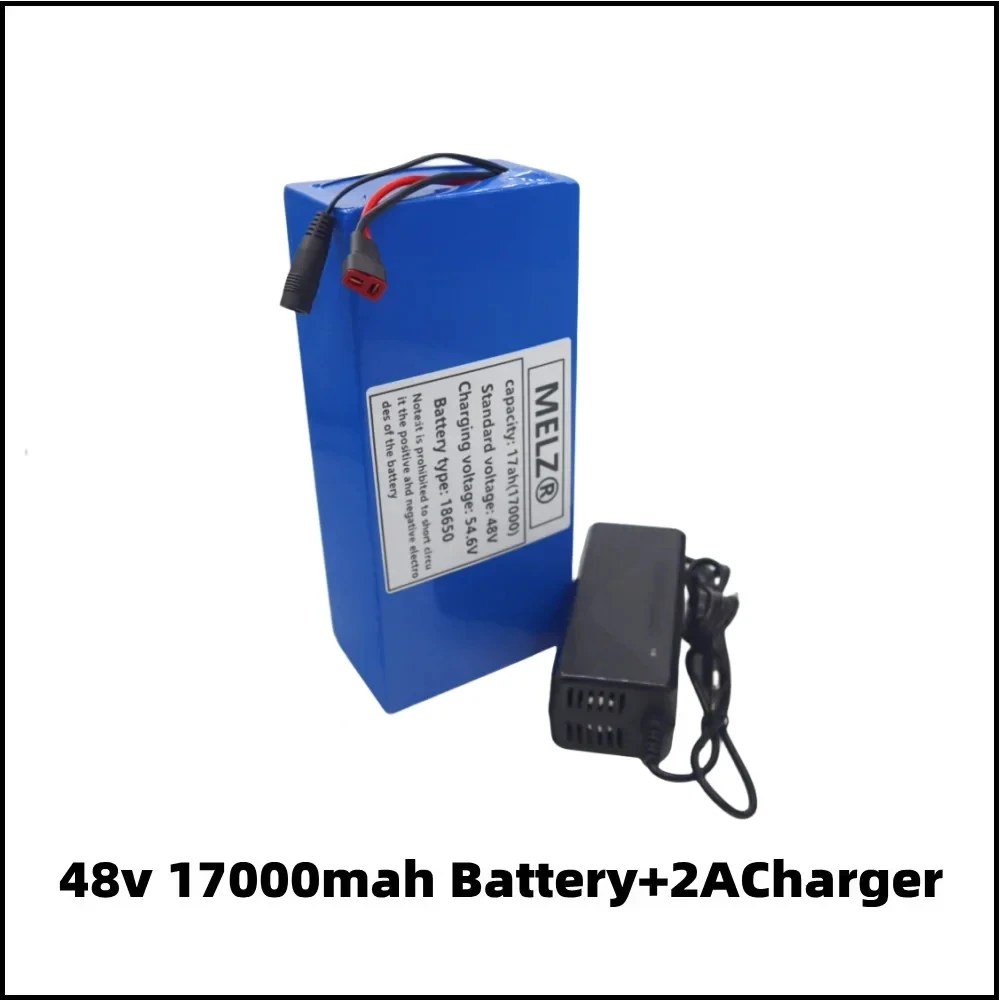 MELZ new 18650 13S5P 48V 17Ah 18650 3400mah 13S5P lithium-ion battery pack with built-in 30A BMS+54.6V2A charger