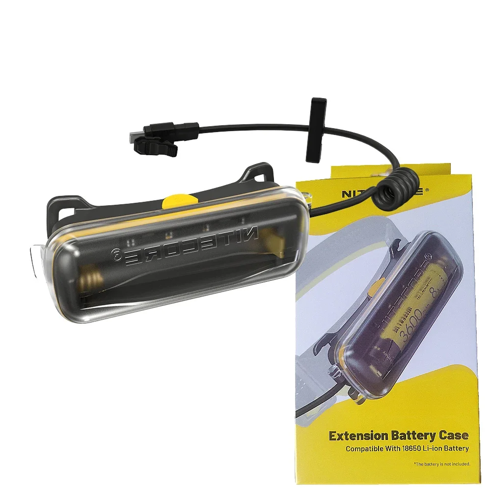 New NITECORE 18650 Extension Battery Case 18650 Battery Charger For NU40 NU43 NU50 NU53 Headlamp Power Supply Accessories