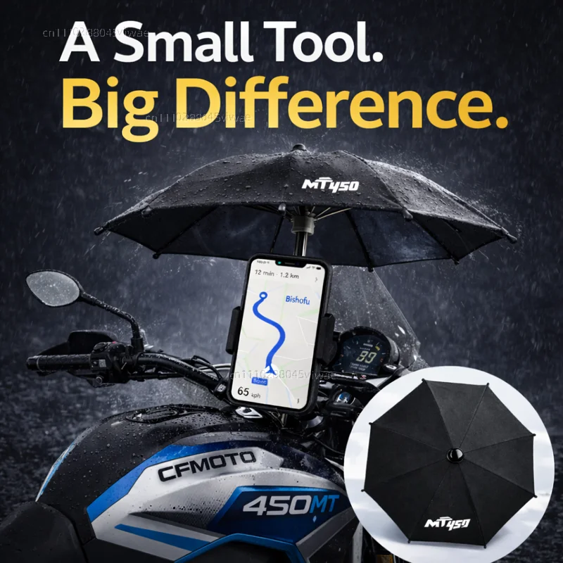 

Держатель для телефона и зонта для мотоцикла CFMOTO 450MT, водонепроницаемый, с защитой от солнца и бликов, крепление на руль для GPS-навигатора