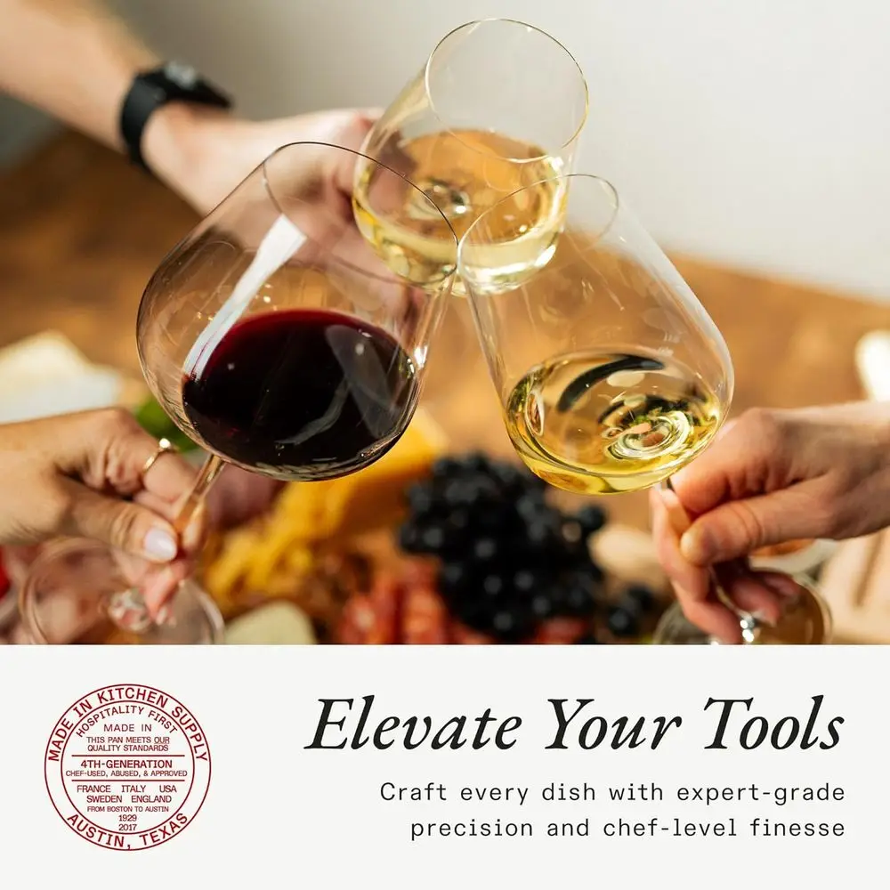 Set of 8 German-Made Dishwasher-Safe 25oz Red Wine Glasses