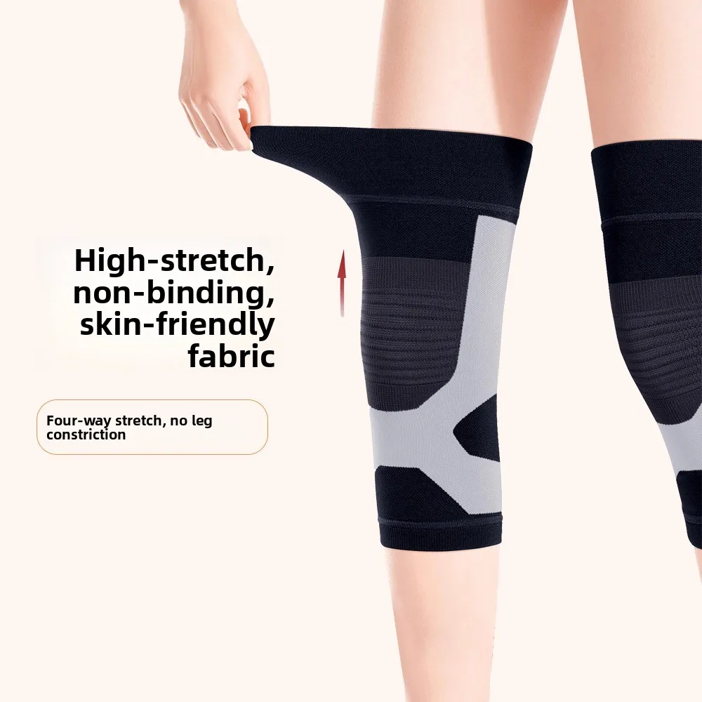 تدفئة ساق الركبة المحبوكة من الجرافين - مريحة ومسامية ومقاومة للبرودة لكبار السن وأكمام حماية المفاصل
