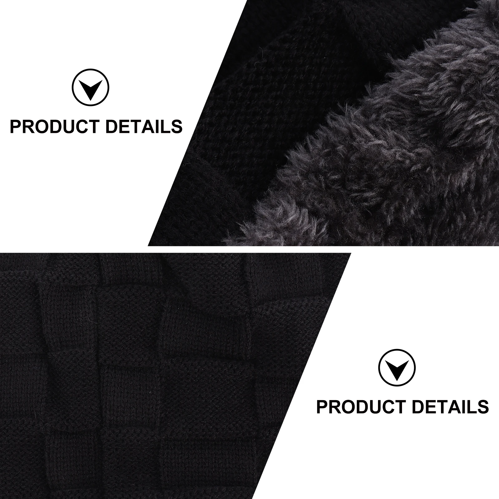 

1 set Men's Warm Winter Hat Knitted Beanie Scarf Gloves Set Durable Comfortable Material Outdoor Activities Gifts