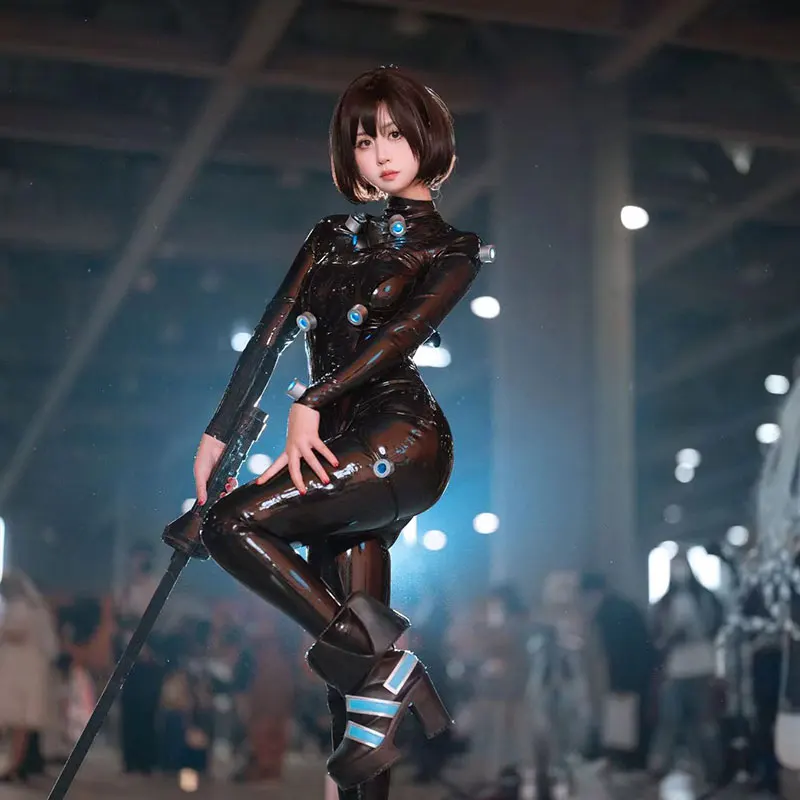 Irelia H Store Custom size made GANTZ Yamasaki Anzu Cosplay Costume sexy leather lineries Game Anime Cosplays costume jumpsuit