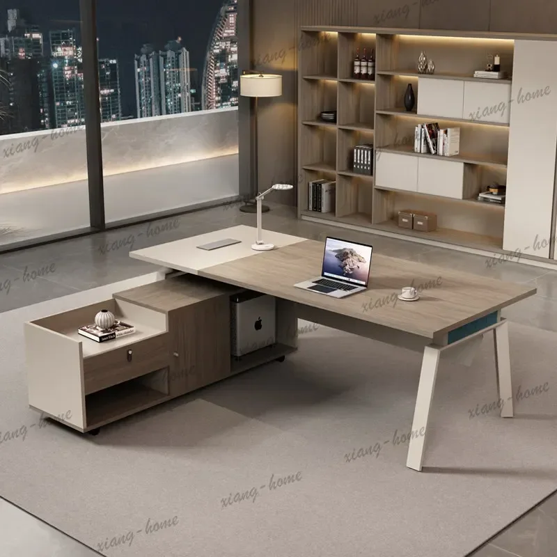FG Fashion Large Size Office Desk Professional Executive Beauty Wooden Clear Office Desk Accent Meuble Bureau Ornaments Furnitur