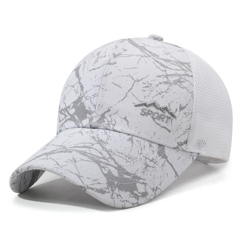 Neuer Sommer-Sonnenhut für Herren, Outdoor-Sport-Visor, Baseballkappe mit Netzrücken, Atmungsaktiver Freizeit-Angler- und Trucker-Hut – Detail 10