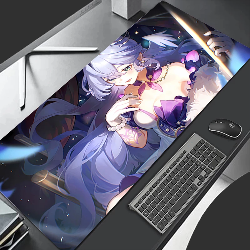 Tapis de souris ordinateur h-honkai Star Rail Robin accessoires de jeu tapis de clavier bureau PC tapis de souris en caoutchouc décoration tapis de souris de bureau