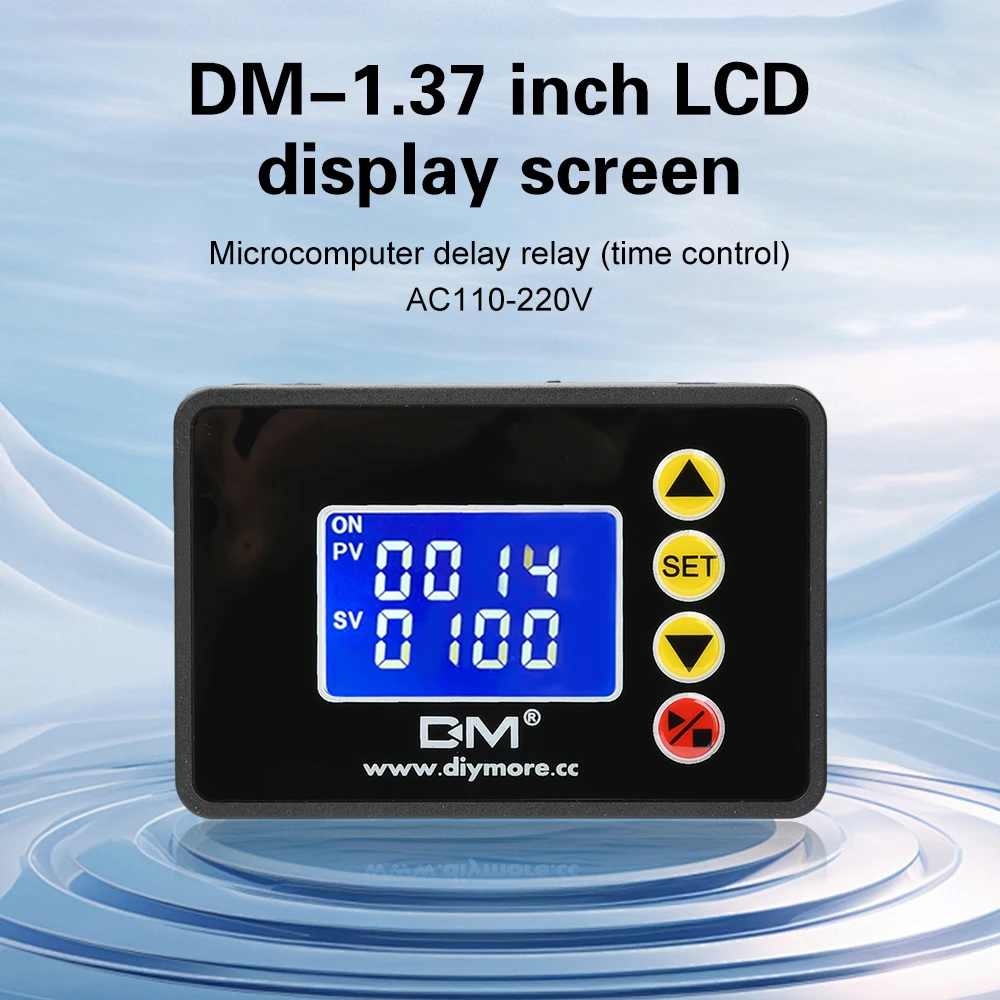 W3050 Time Delay Relay Module 1.37-Inch LCD Display Screen Microcomputer Time Relay Timing Control AC 110-2220V 2200W