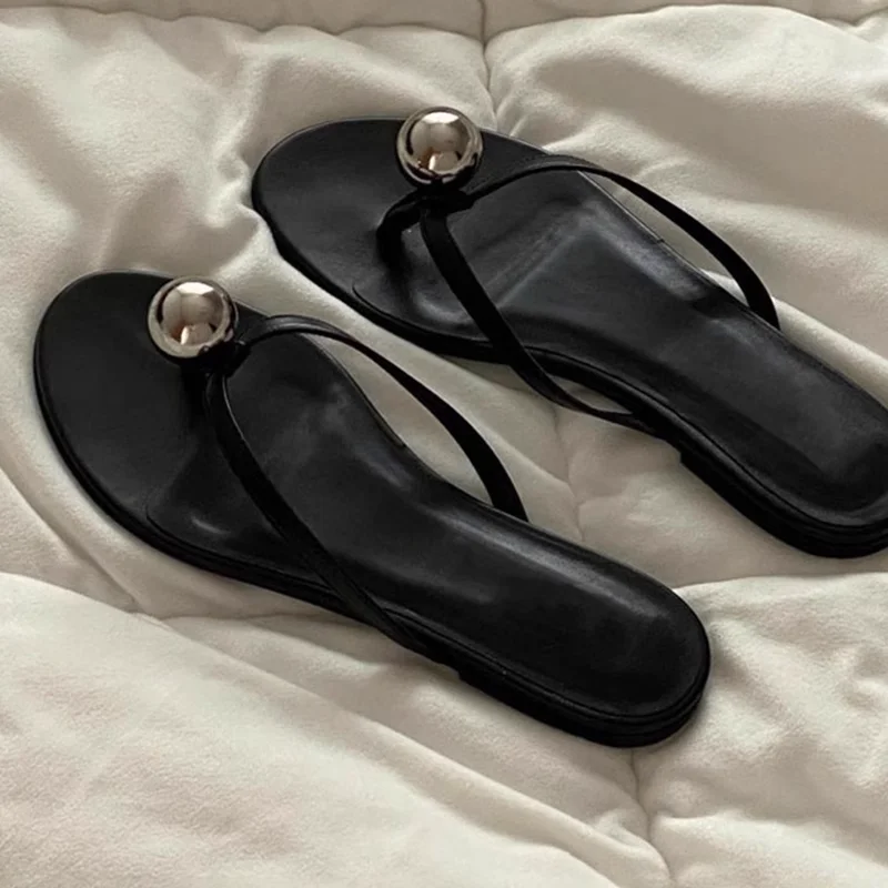 

Flips Flops Flats Shoes Mary Jane One Word Belt Lady Grace Flats Size 34-41 Ballet Style Casual Shoes