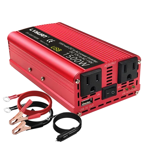 AC110V Power Inverter DC/AC 12V to 120V Car Inversor US Standard Socket 60Hz Outdoor Battery Adapter