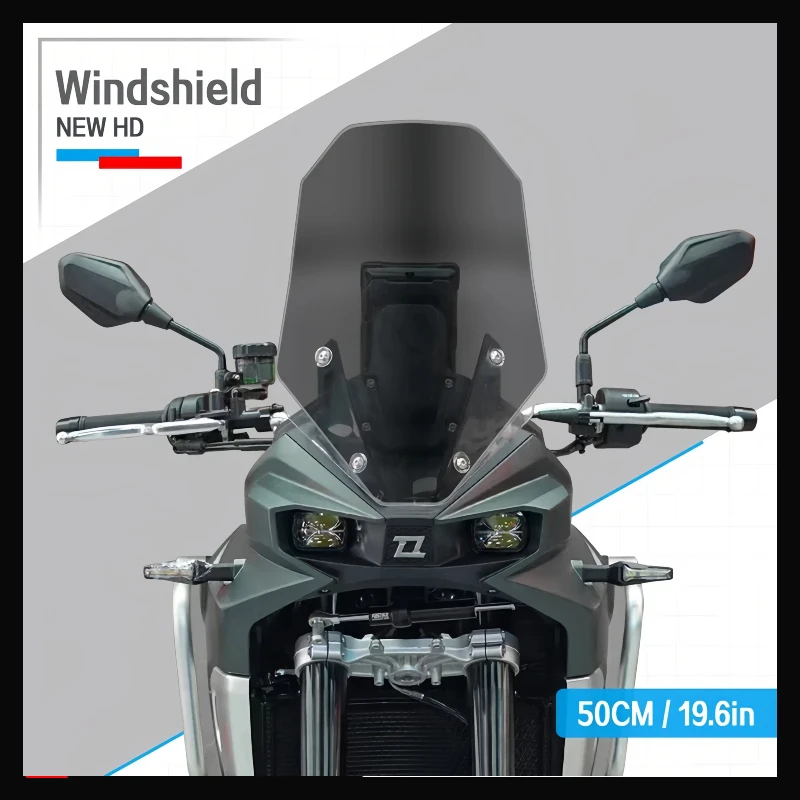 

Motorcycle with raised windshield suitable for Clove Kove 800X rally KY 800X 800 X acrylic windshield