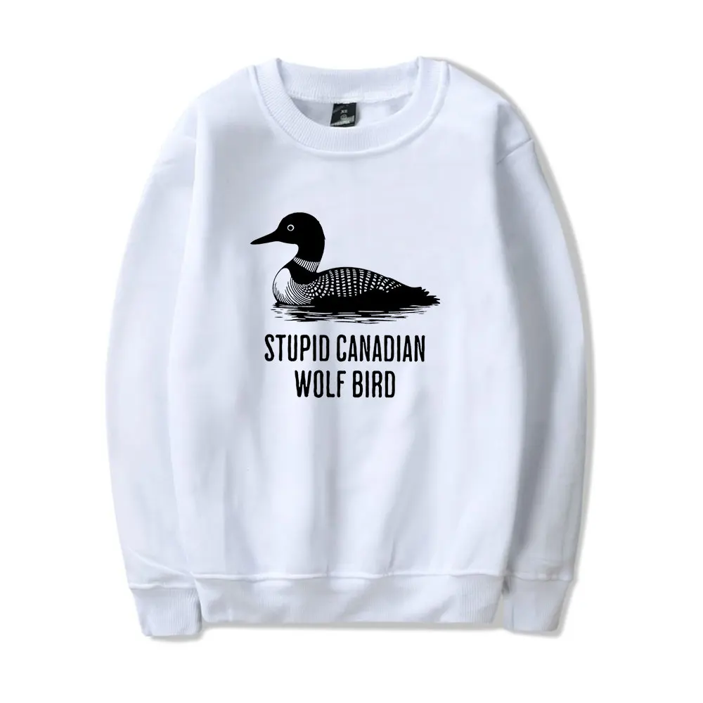 Heated Rivalry Stupid Canadian Wolf Bird Crewneck Unisex Long Sleeve Streetwear Pullover Sweatshirt