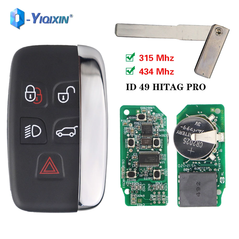 

YIQIXIN Remote Car Key 315MHz/433Mhz For Land Rover Range Discovery 4 Freelander Sport Evoque LR2 LR4 Luxury 2012-2017 ID49 Chip