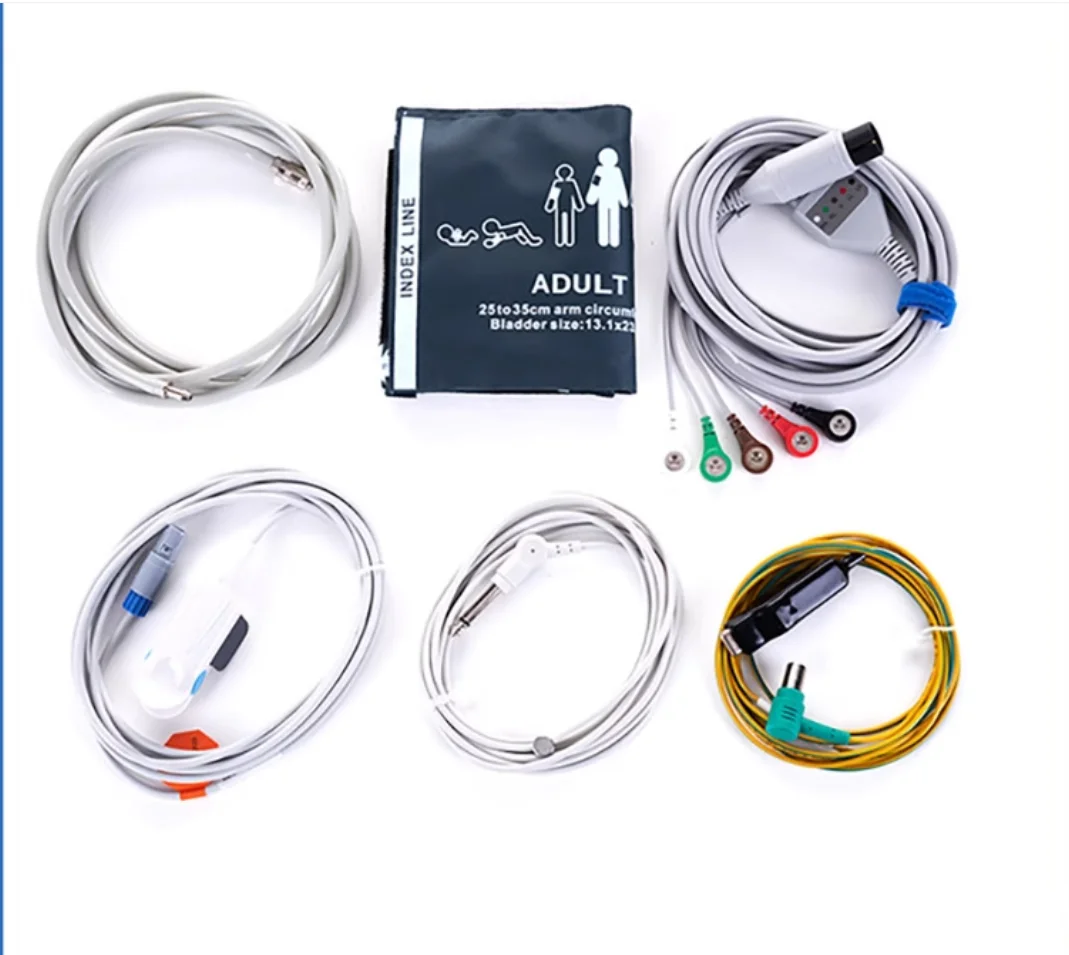 Multi-Use 3 Parameter Vital Signs Monitor | Portable SpO2 NIBP Temperature Monitor for Human/Veterinary Care