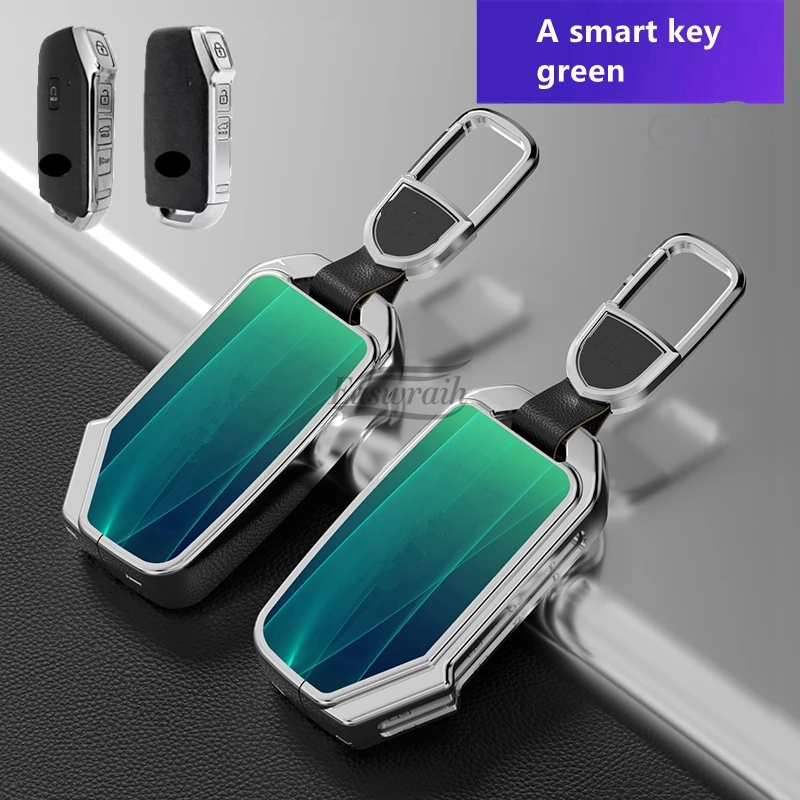 Car Glass Key Case Cover For KIA Seltos Sportage R Stinger Sorento Cerato K5 K2 K3 2020 2021 2022 Folding Smart Key Accessories