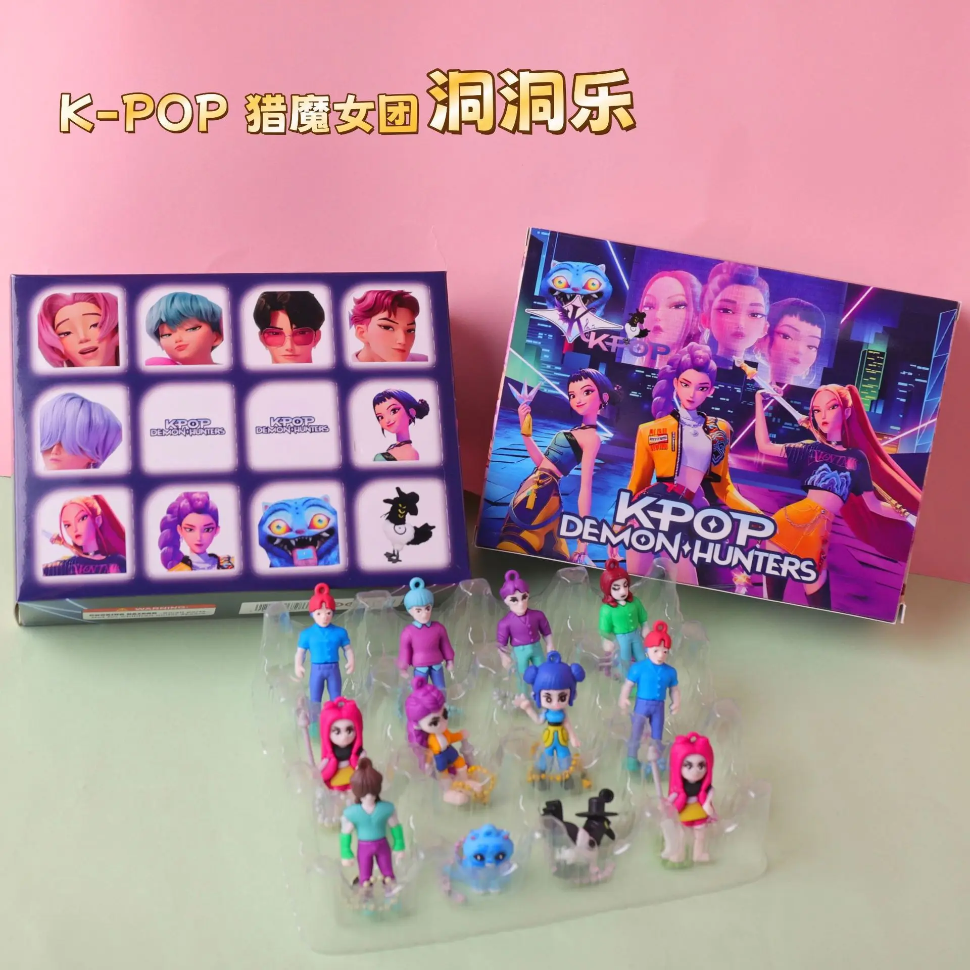 Nowa seria figurek KPOP Demon Hunter Girl Group w blind boxach, miękki gumowy brelok, ozdoba na biurko, blind box do ekspozycji, Popmart