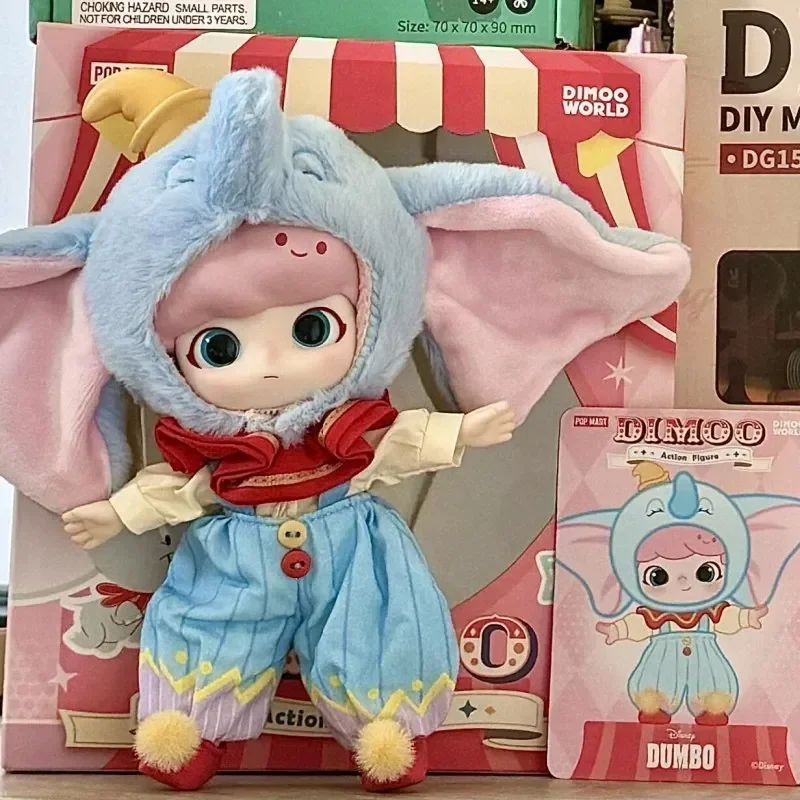 Dimoo X Dumbo Doll Cute Action Figure Anime Peripheral Movable Joints Ornament Collection Pvc Figurine Children Gift Toy