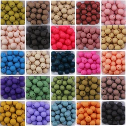 100Pcs 2024 New Colors Round 12/15mm Silicone Beads For Jewelry Beads DIY Necklace Bracelet Pacifier Chain Making