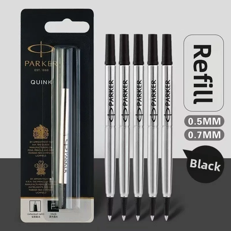 

40/1 PCS PARKER 0.5/0.7mm 11cm Metal Refills Roller Ballpoint Pen Business Ball Pen Refills Office School Supplies Stationery