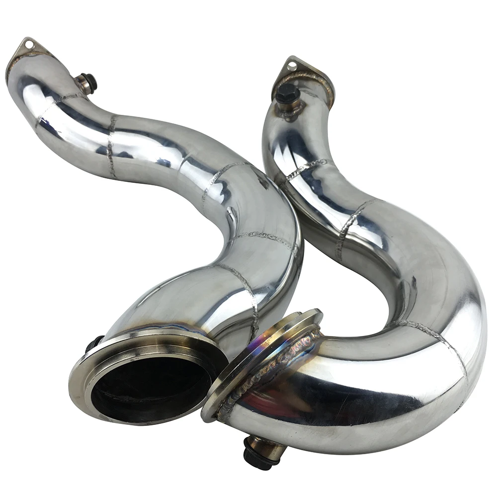 3'' Exhaust Catless Turbo Exhaust Pipe Twin Downpipe For B*W 135i 335i N54 E82 E87 E81 E90 E91 E92 2007-2012