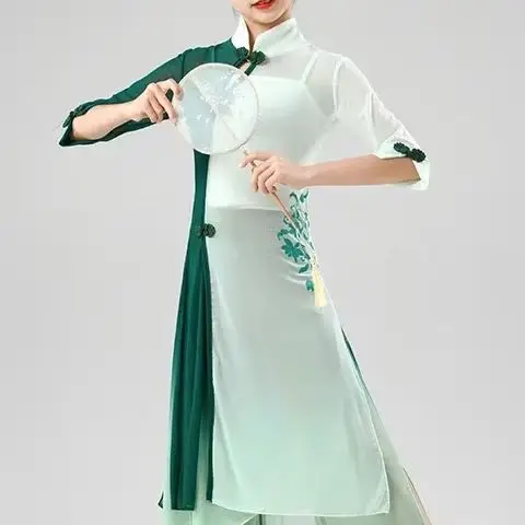 

Children's Classical Dance Dress Practice Dress Chinese Style Performance Dress Ancient Style Dance Elegant Performance