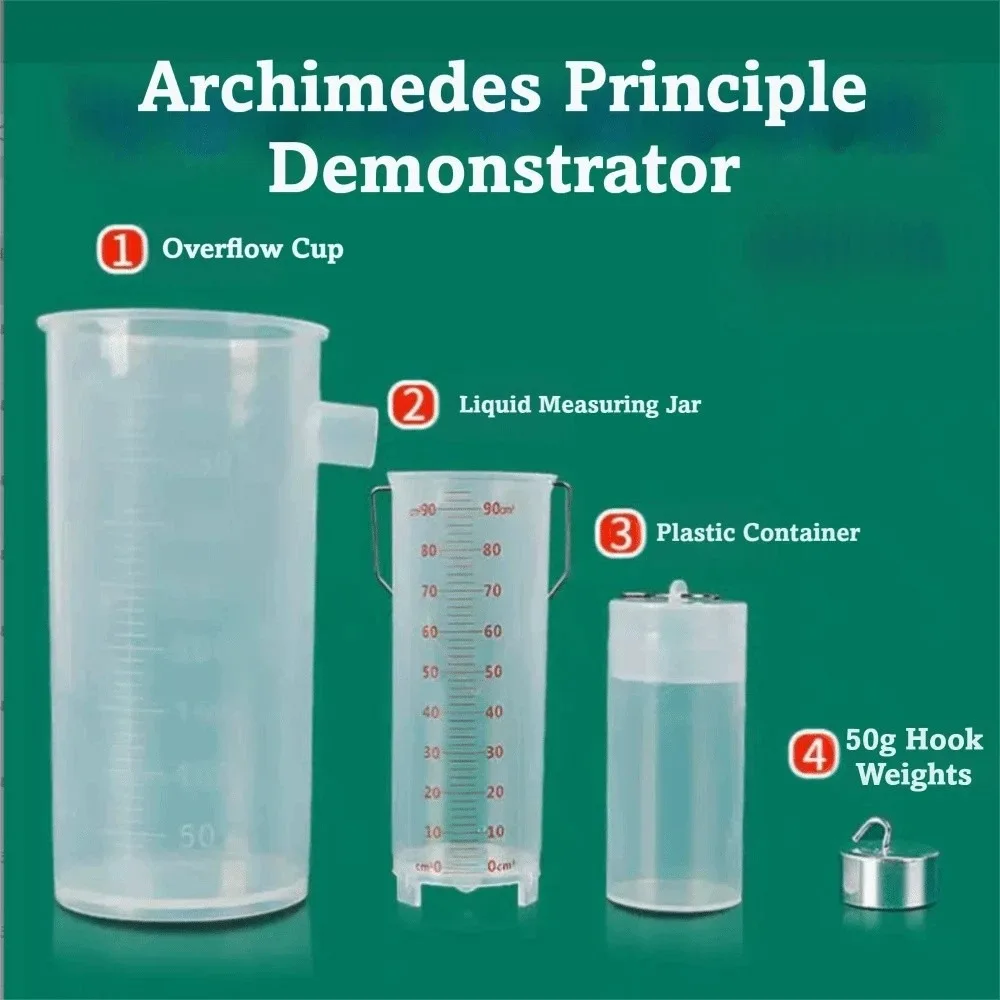 Portable Archimedes Principle Demonstrator Demonstration Kit Measuring Instrument Buoyancy Force Gauge Experiment Teaching Tool