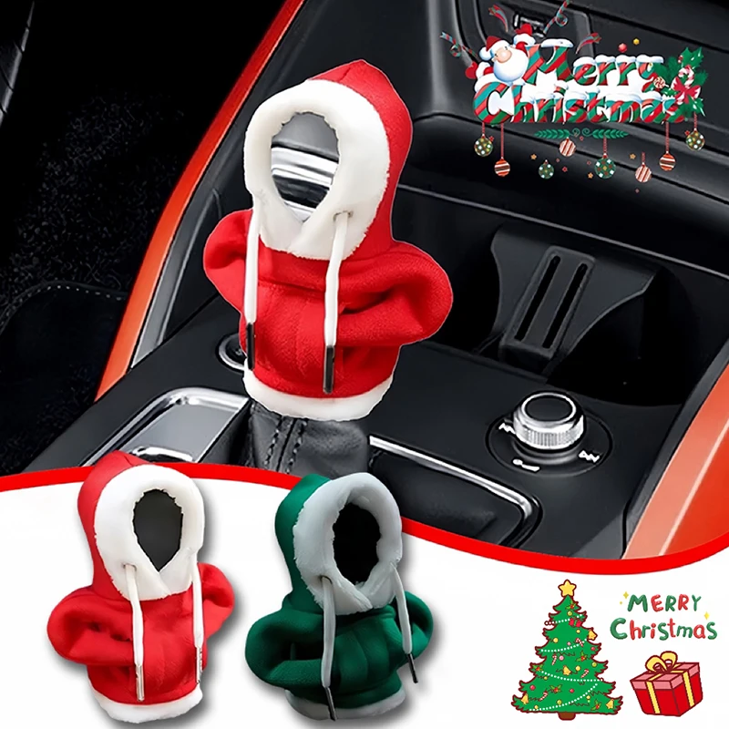 

Car Hoodie Shifter Cover Christmas Decoration Manual and Automatic For Universal Model Shifter Sweatshirt Cover Auto Accessories