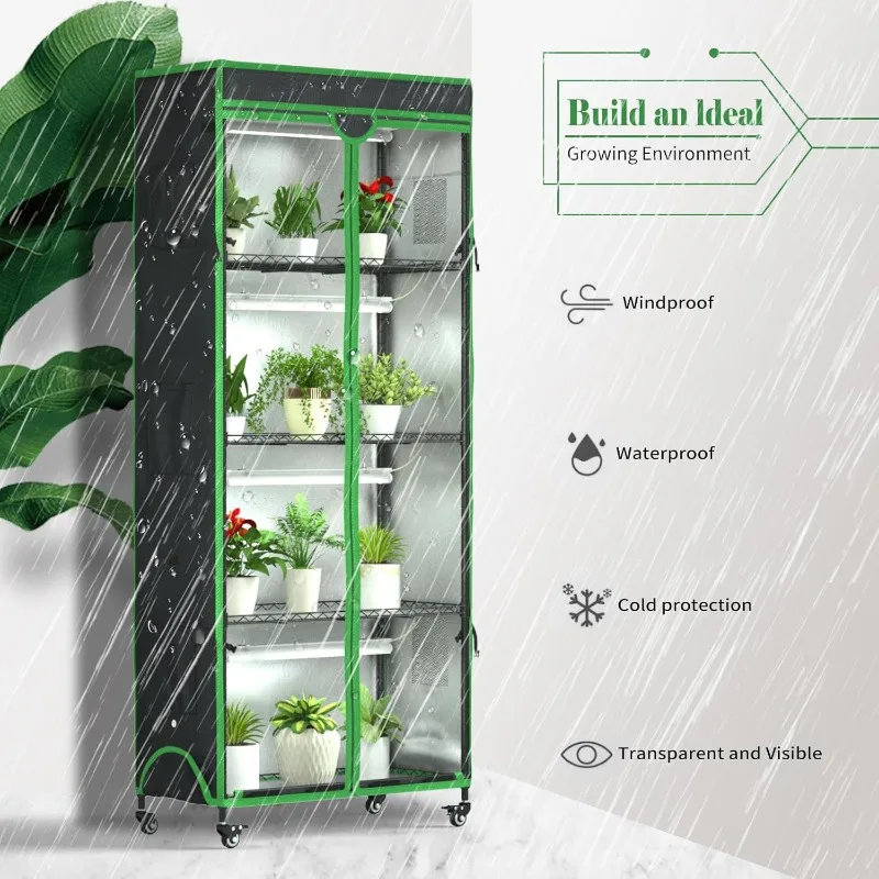 Movable plant growth shed thermal insulation tent garden indoor household thermal greenhouse greenhouse