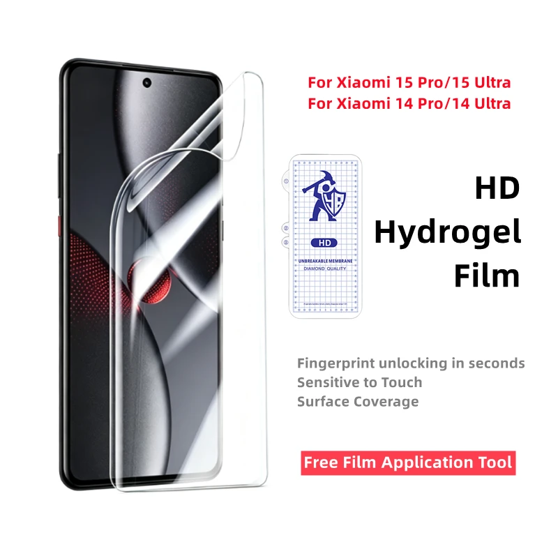 Film Hydrogel HD pour Xiaomi 15 ultra, 2/3/4 pièces, protecteur d'écran pour Xiaomi 15 Pro Xiaomi 14 Ultra 14pro, Film de protection transparent