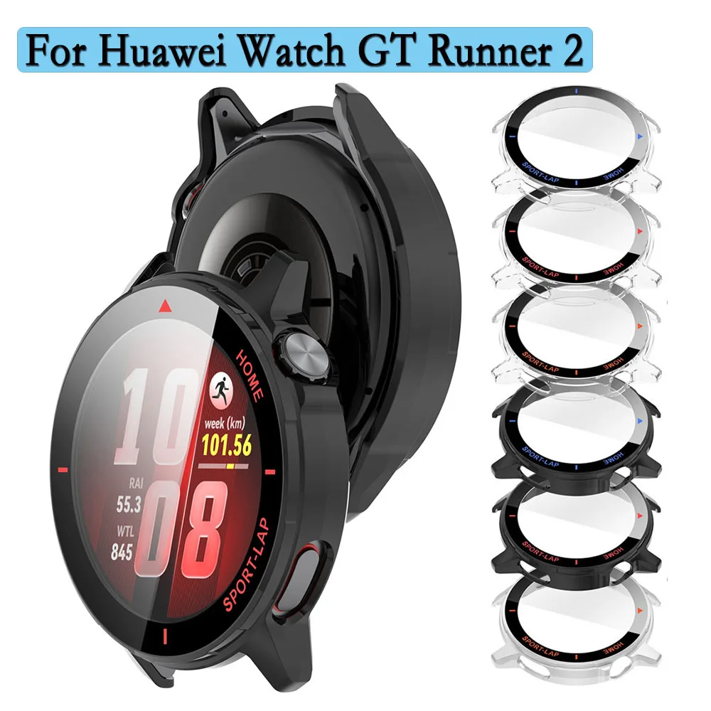 For Huawei Watch GT Runner 2 Watch Case+Tempered Glass PC Hard Cover With Screen Protector Film Shell For Huawei GT Runner 2