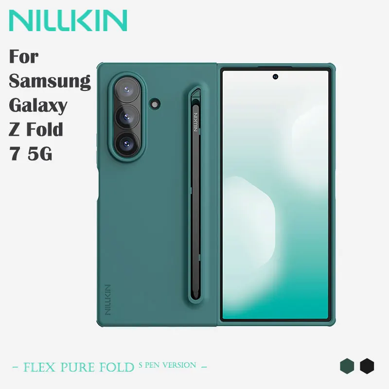 

Чехол NILLKIN для Samsung Z Fold 7 5G, в комплекте S Pen, жидкая силиконовая защита, 360° ° Защитный чехол военного класса
