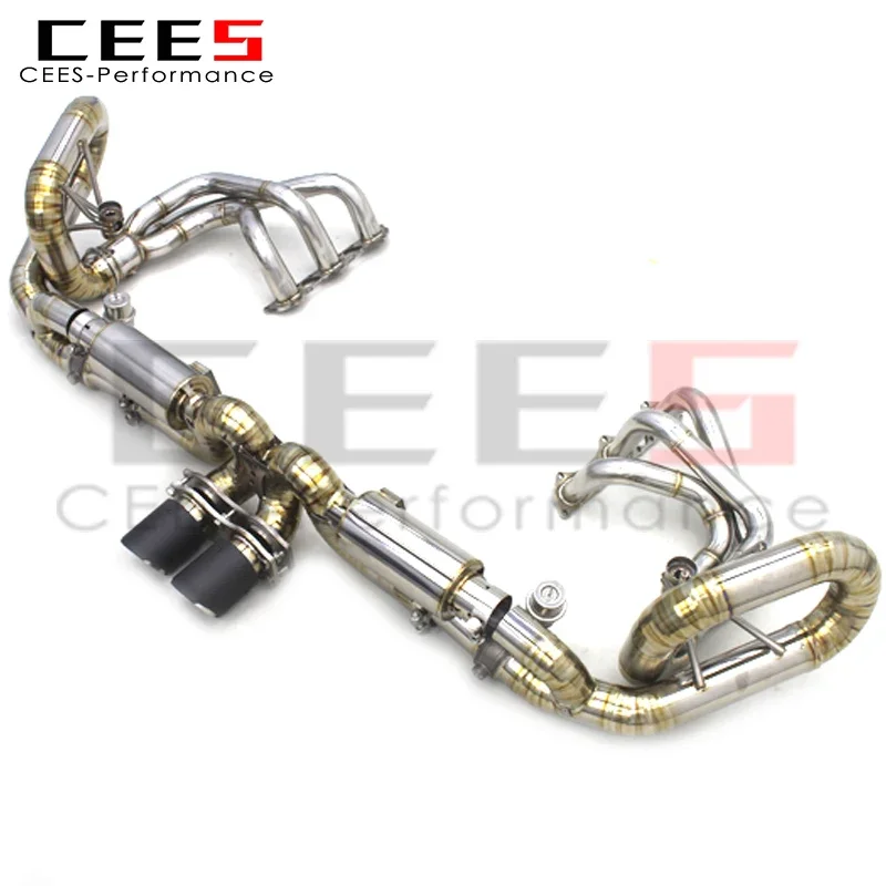 CEES Catback Exhaust Manifold For Porsche 911 991/991.1 GT3 4.0L 2015-2018 Titanium Exhaust Pipe Muffler Escape