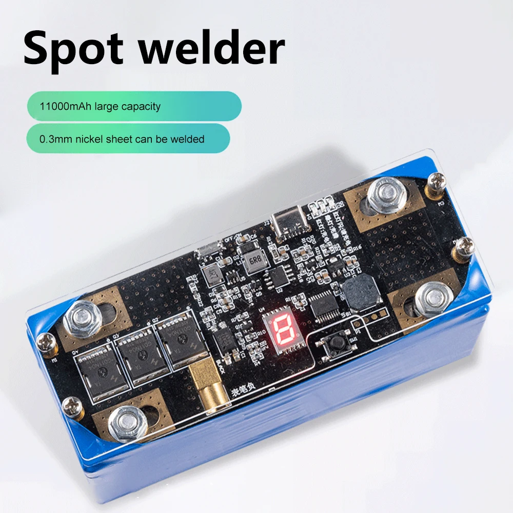 LX30 Portable Spot Welder for Max 0.3 Nickel Strip Spot Welding Machine Lithium Battery 11000mAh Soldering Pen TYPE-C Controller