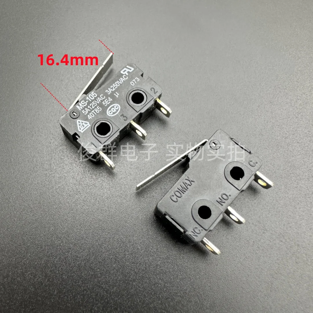 10pcs/ MS-105 medium-sized micro switch 3A250VAC travel limit detection reset button with handle