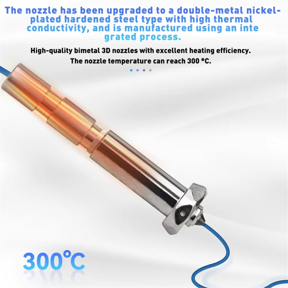 ABGV Per ugello bimetallico 3 Max per ugello di intercambio rapido combinato 3 Max Parti della stampante 3D in acciaio temprato da 0,4 mm