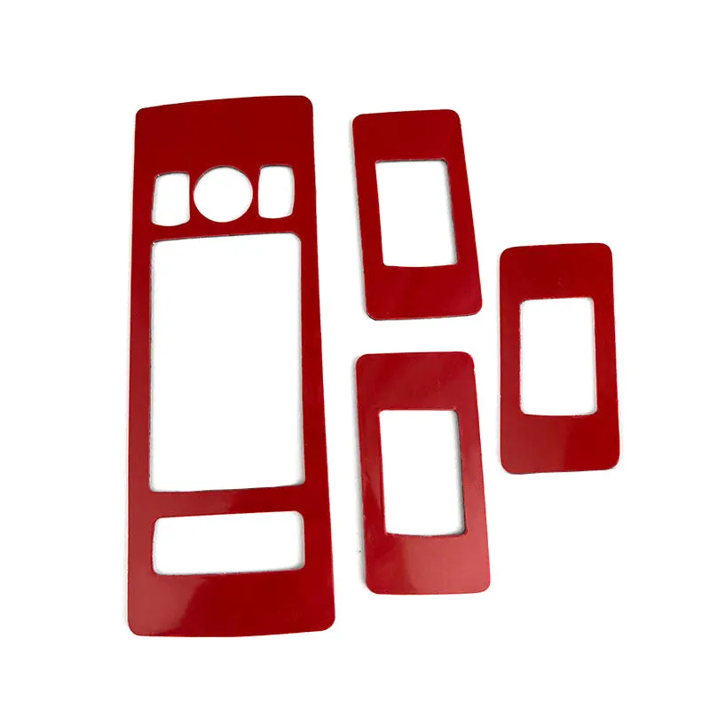 لاند روفر رينج روفر سبورت 2014-2017 سيارة الداخلية نافذة الباب رفع لوحة التحكم زر غطاء إطاري لينة ألياف الكربون تقليم #4