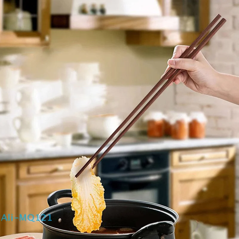 【M】Удлиненные деревянные палочки для еды, палочки для еды с лапшой, длинные палочки для еды с горячим горшком и рисовой лапшой длиной 32 см, 42 см, деревянные палочки для еды