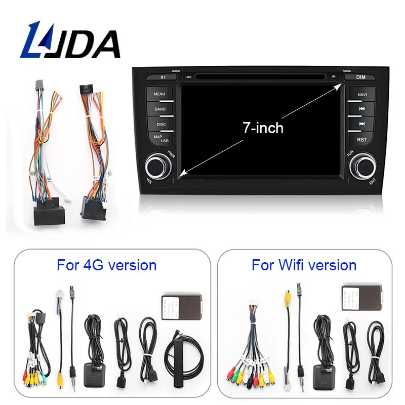 Android 13 8 + 128G lettore multimediale per auto navigazione GPS per AUDI A6 4B C5 1997-2005 GPS stereo Video 2 Din autoradio DSP Carplay