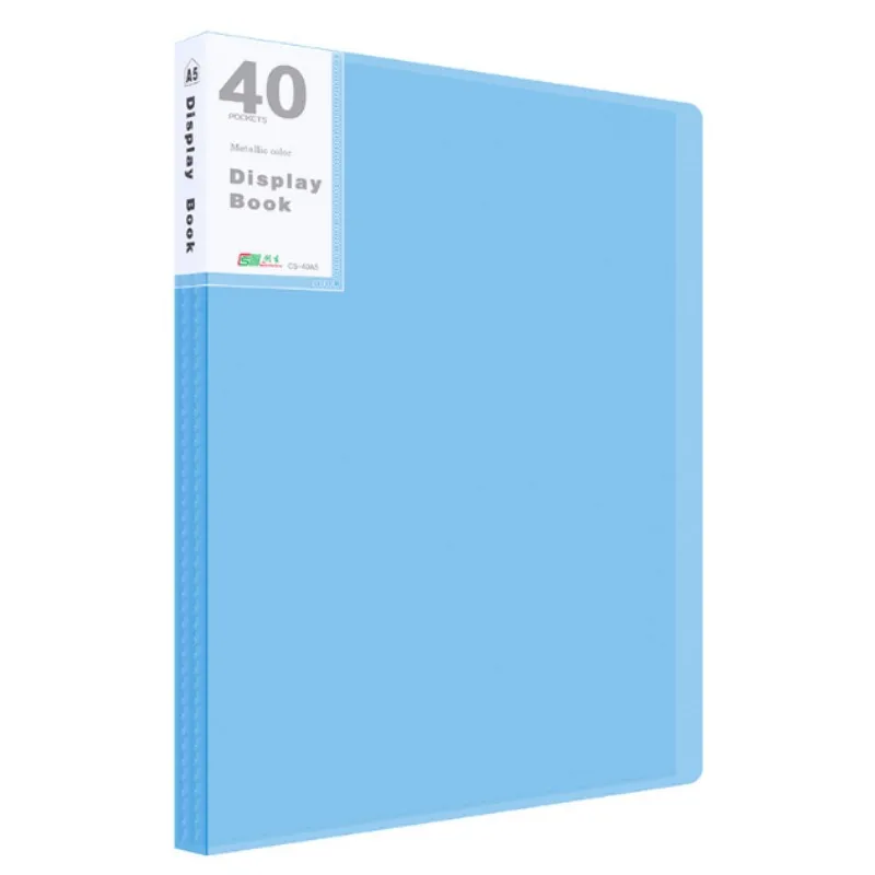 20/30/40 Pages Color Frosted A5 Folder Booklet Transparent Insert Bag Office Ticket File Folders Document Organizer