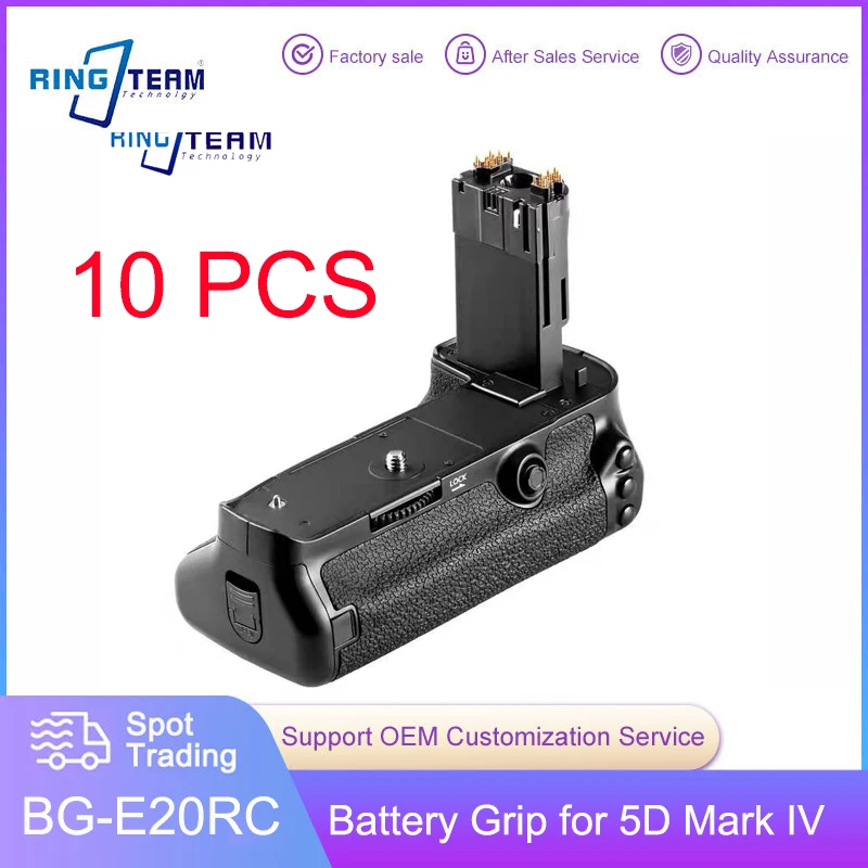 

10X BG-E20RC Battery Grip for 5D Mark IV Work with Two LP-E6 BG-E20 Vertical Battery Grip With 2.4G Wireless Remote Control