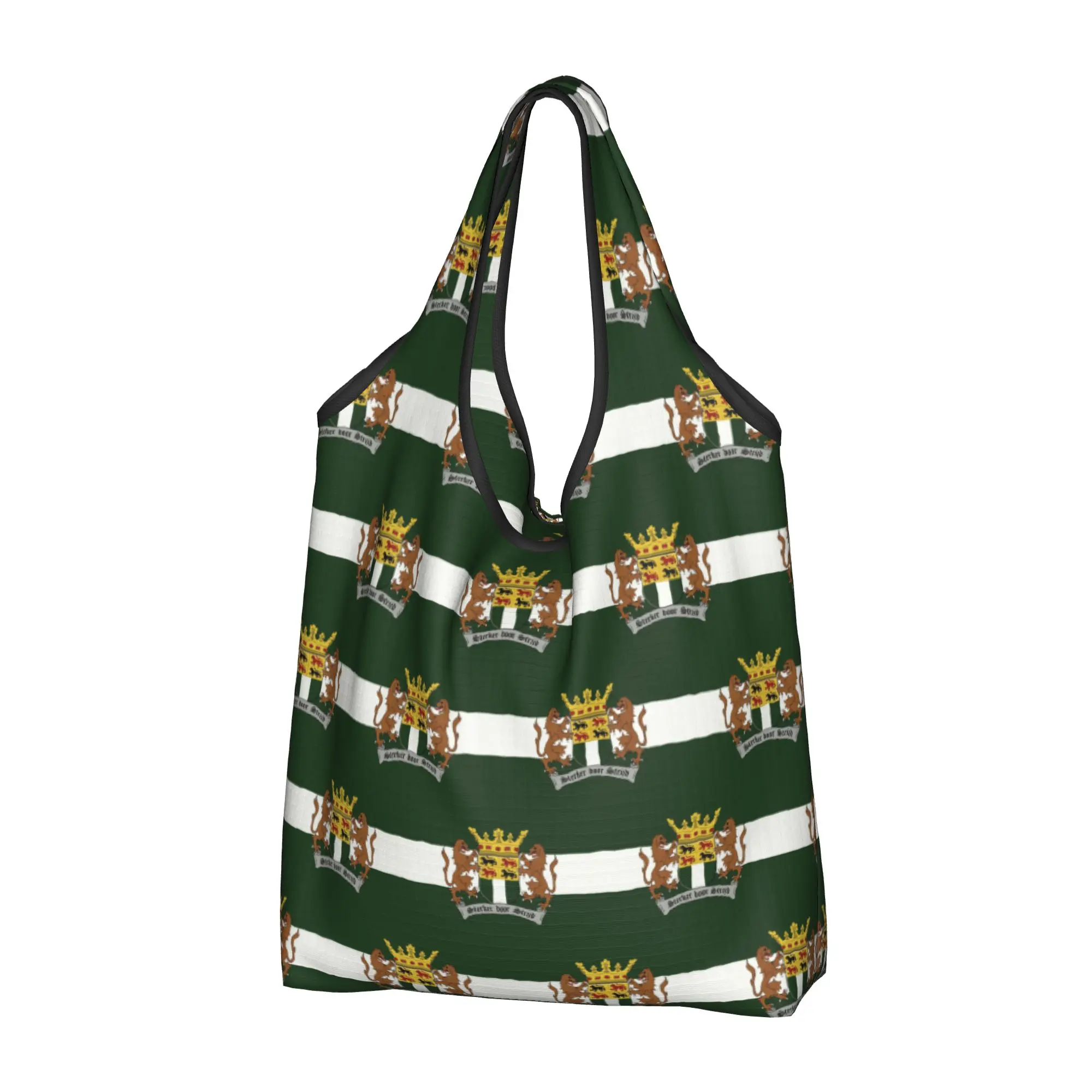 Recycling Wapen Van Rotterdam Shopping Bag Women Tote Bag Portable Rotterdam Coat Of Arms Holland Flag Grocery Shopper Bags