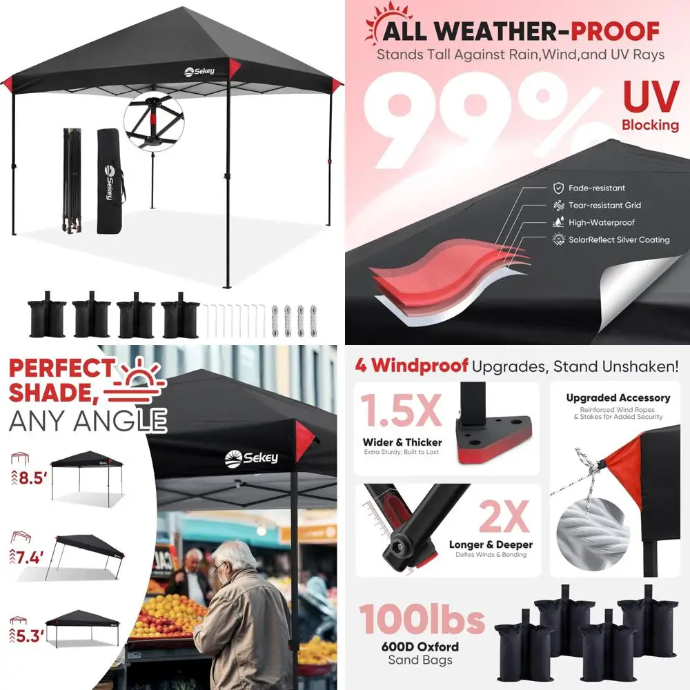 

10x10 Instant Pop-Up Canopy with One-Push Setup, 99% UV Blockage, Ideal for Outdoor Events and Parties