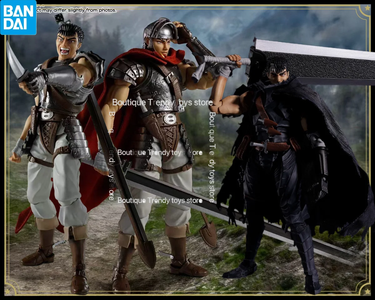 In Stock Bandai SHF Berserk Figure Guts Berserker Armor Zodd Schierke Hawk Band Movable Articulated Collectible Action Model