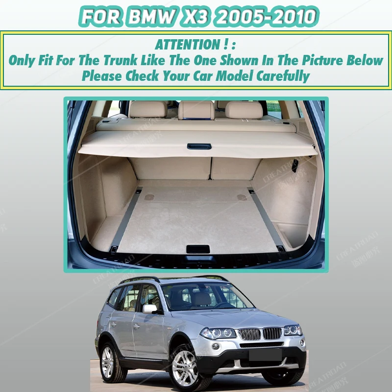 APPDEE Car trunk mat for BMW X3 E83 2005 2006 2007 2008 2009 2010 Cargo Liner Carpet Interior Parts Accessories Cover