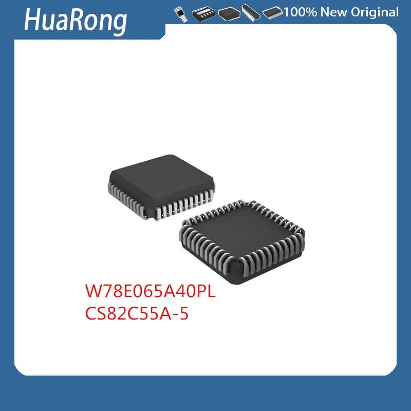 5Pcs/Lot   W78E065A40PL W78E065A    CS82C55A-5 PLCC44