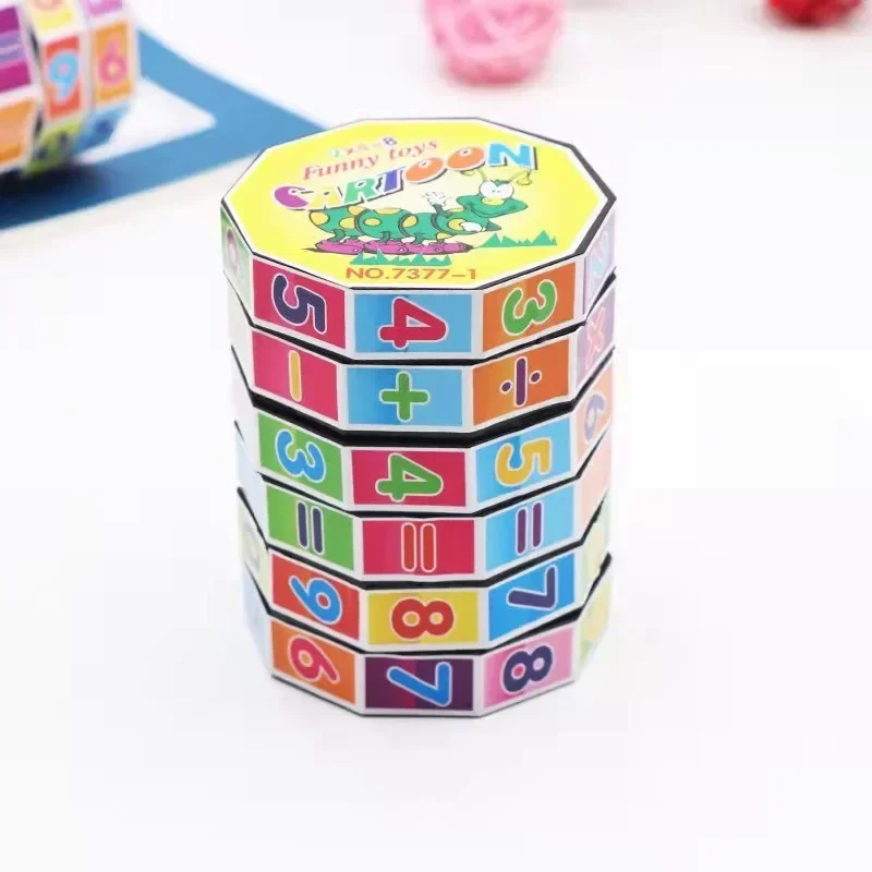 Children Mathematics Numbers Magic Cube Toy Montessori Puzzle Game Kids Learning Educational Math Block Calculate Game