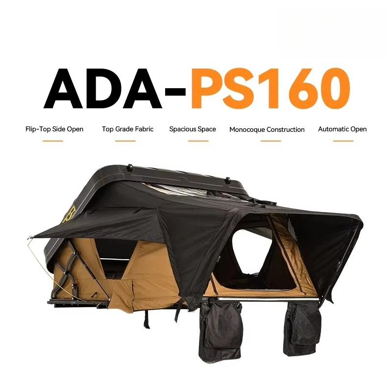 ADA OVERLAND 4x4 Roof Tent 160/190cm Large Size Side Open ABS Hard Shell Roof Top Tent Camping Equipment