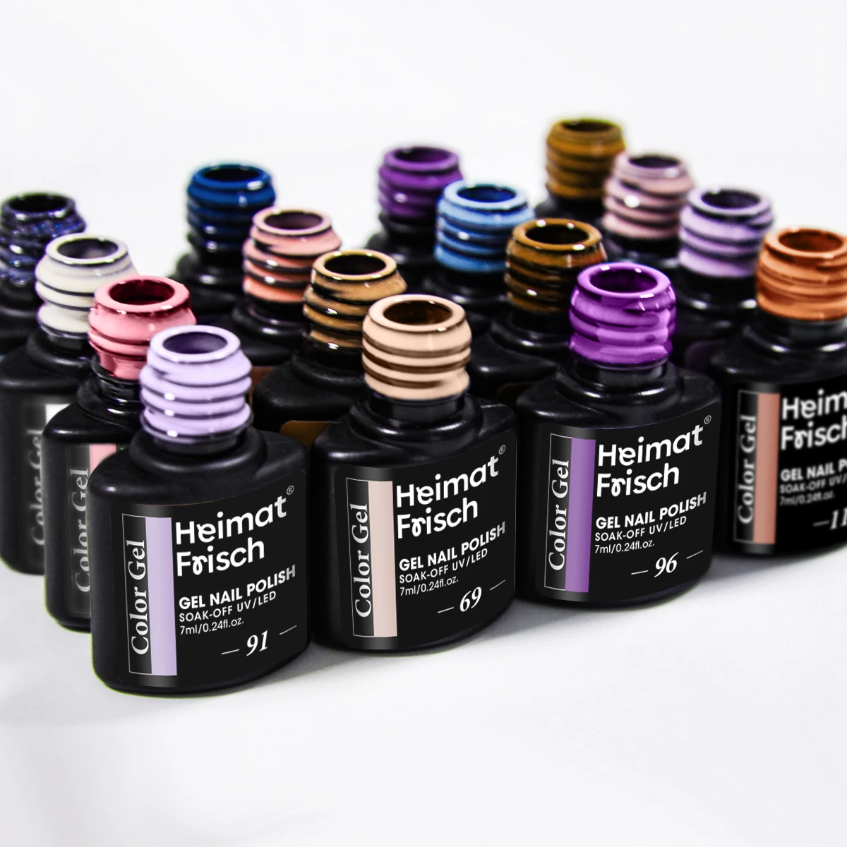 6 esmaltes de uñas, 0,24 oz/botella, aptos para todas las estaciones, semipermanentes y fáciles de aplicar, esmaltes de colores.