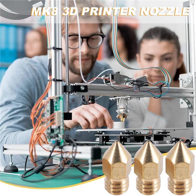 3D Printer Extruder Assembled Mk8 Hot End Kit For Ender 3 / Ender 3 Pro With Aluminum Heating Block, 1.75Mm, 0.4Mm Nozzle-X62A #2