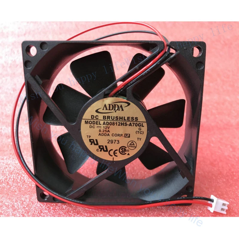

Новый вентилятор охлаждения V+ для ADDA AD0812HS-A70GL DC12V 0.25A, 2-проводной # QW