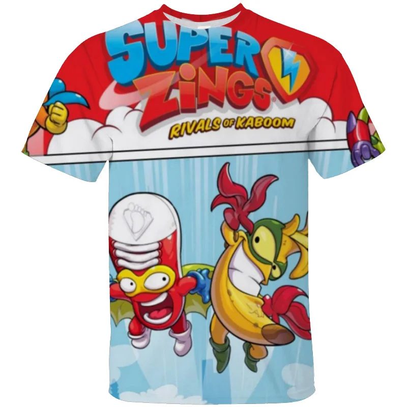 

Top Games Super Zing Hip Hop Women Men Clothing Super Sing Fashion Harajuku T Shirt Kids Cartom Tshirts Casual Street Tshirt Y2k